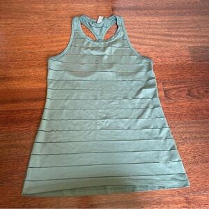 Women's Green Striped Tank Top
